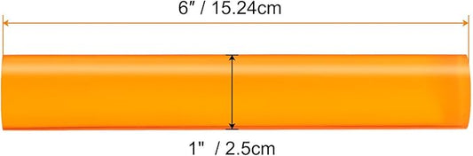 HARFINGTON Acrylic Clay Roller 6 Inch x 1 Inch Solid Non-Stick Plastic Round Tube Roller Polymer Clay Rod Fondant Rolling Pin for Shaping, Sculpting, Modeling DIY Crafts, Orange
