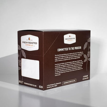 Fresh Roasted Coffee, Tanzanian Peaberry, Light Roast, 72 Pods for K Cup Brewers