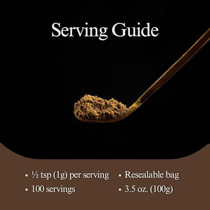 YEDOENSIS Hojicha Powder - Organic Japanese Roasted Green Tea Powder, JAS Certified Organic Vegan Gluten-Free (100g)