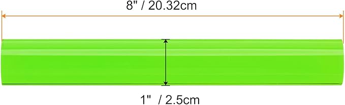 HARFINGTON Acrylic Clay Roller 8 Inch x 1 Inch Solid Non-Stick Plastic Round Tube Roller Polymer Clay Rod Fondant Rolling Pin for Shaping, Sculpting, Modeling DIY Crafts, Green