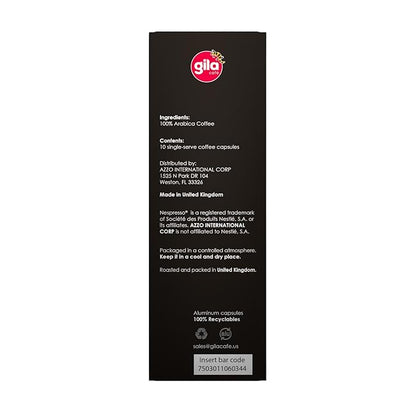 GILA Cafe Espresso Lungo aluminun coffee capsules compatible with Nespresso Original Machines Pack (6 pack x 10), 60 count