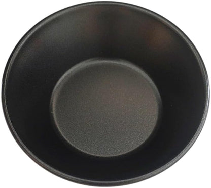 3 Inch Tart Pan, Carbon Steel Pastel De Nata Tins, Nonstick Egg Tart Molds, Mini Round Quiche and Pie Pan for Tartlet, Cupcake, Pudding, Muffin Baking - 8Pcs, Black