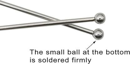 6Pcs Skull Swizzle Sticks 8.7inch Coffee Stirrers Reuseable 18/10(304) Stainless Steel Beverage Cocktail Stirrer for Bar Halloween Party Mixing Drinks