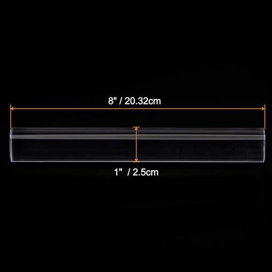 HARFINGTON Acrylic Clay Roller 8 Inch x 1 Inch Solid Non-Stick Plastic Round Tube Roller Polymer Clay Rod Fondant Rolling Pin for Shaping, Sculpting, Modeling DIY Crafts, Transparent