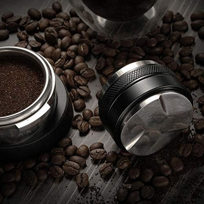 58mm Coffee Distributor and Tamper, Dual Head Coffee Leveler Fits for Portafilter, Increased Adjustable Depth- Professional Espresso Hand Tampers