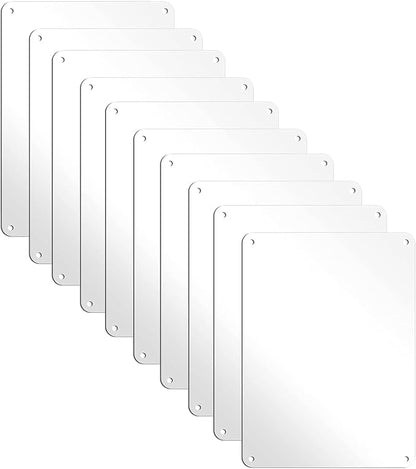 White Blank Metal Sign,10 x 7 Inches Sturdy Rust Free Aluminum Metal Signs White Color Blank Sign, Waterproof, Easy Mounting, Indoor or Outdoor Use (10)