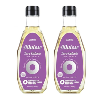 ALTist Allulose Syrup Sweetener – Zero Calorie Liquid Sugar Alternative, Keto, Vegan, Non-GMO, Plant-Based | 1:1 Sugar Replacement, No Net Carbs, Zero Fat, 17.7 fl oz x 2 Bottle - Original