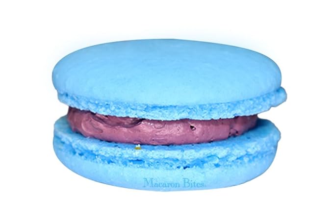 Macaron - Blueberry French Macaron Cookies Gift Box - 24 Count