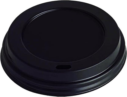 Smygoods Coffee Cup Lids, Dome Lid for 10/24 Ounce Cups, Paper cups, Black, 50 Count [No Cups Included]