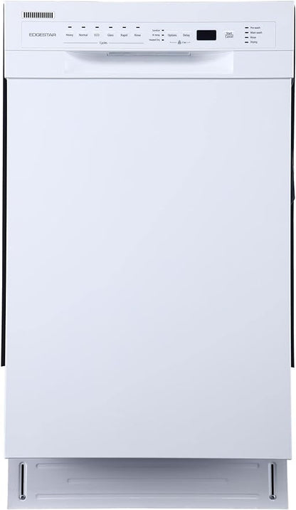EdgeStar BIDW1802WH 18 Inch Wide 8 Place Setting Built-In Dishwasher