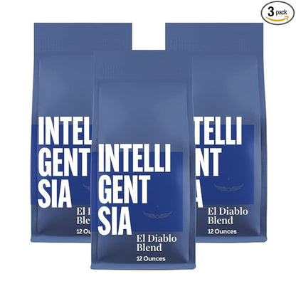 Intelligentsia Coffee, Dark Roast Whole Bean Coffee - El Diablo Blend 36 Ounces (3 Bags of 12 Ounces)