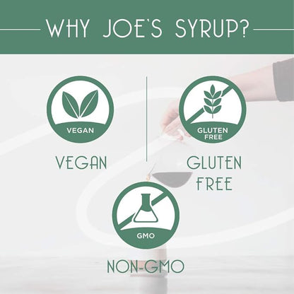 Joe’s Syrup, Organic Sugar, All Natural Vanilla Flavor, 750 ml (3 Pack)