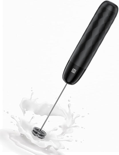 Maestri House Rechargeable Milk Frother, LunaFro Mini Handheld Electric Foam Maker Detachable Stainless Steel Whisk Drink Mixer Foamer Mini Blender for Matcha, Lattes, Cappuccino, No Stand