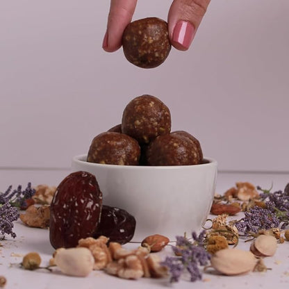 Jools Medjool Date Energy Bites with Lavender & Chamomile – Made with Organic Ingredients – Calming Superfood Snack – Tastes Like Chocolate, Coconut & Caramel with Floral Notes – Chewy, Nutty, Naturally Sweet – No Added Sugar, Vegan & Gluten Free | 3 ×...