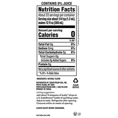 SodaStream bubly Drops, Peach, 1.36 Fl Oz (Pack of 3)