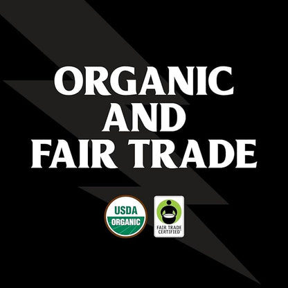 Death Wish Coffee, Organic and Fair Trade, Medium Roast, Whole Bean Coffee, 16 oz