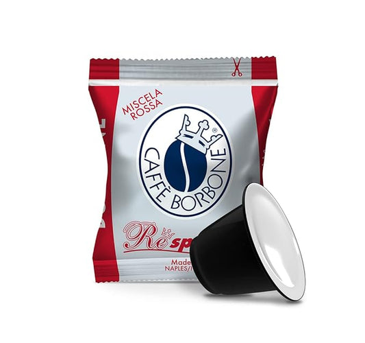 Caffe Borbone Nespresso Compatible Espresso Pods, Red Blend, Freshly Roasted and Packaged in Italy - 50 Individually Wrapped Espresso Pods - NOT Compatible with Vertuo