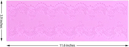 Embossing Lace Fondant Mold, Silicone Molds for Cake Decorating Tool, Multi Circle Flowers Lace Mat Wedding, Cake Lace Molds