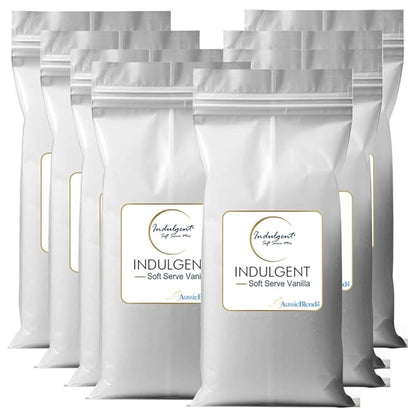 AussieBlends Indulgent Soft Serve Mix Vanilla Powder For Soft Serve, Milkshake | 8-Pack Box (8 x 1.5kg Bags)