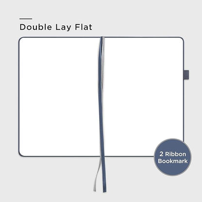 &And Per Se Blank Journal Notebook, 160 Pages, 5.7 x 8 inches College Ruled Thick Paper Notebook Journals for Writing, Hardcover Notebook(1 Pack, dark blue)