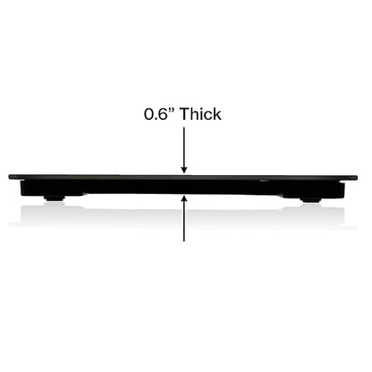 PantryPro Glass Platform Digital Kitchen Scale - 11lbs / 5kg Capacity - LCD Display g kg oz lb fl.oz ml - CR2032 Battery Included - Black