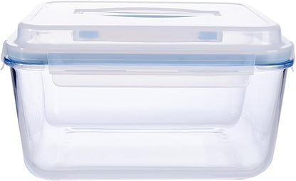 24 Cup Extra Large Glass Storage Containers with Airtight Locking Lid with Handle, Large Glass Food Storage Container, Ideal Storing food, Vegetables, Fruits, Roasting Turkey, BPA Free Oven Safe