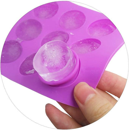 4 PACK Flower Shape Chocolate Candy Molds Set,DanziX Silicone 15 Cavity Baking Mold Ice Cube Tray for Wedding,Festival,Parties and DIY Crafts-Green,Blue,Red and Purple