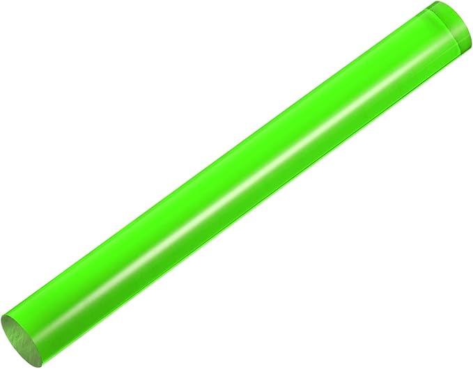 HARFINGTON Acrylic Clay Roller 9 Inch x 1 Inch Solid Non-Stick Plastic Round Tube Roller Polymer Clay Rod Fondant Rolling Pin for Shaping, Sculpting, Modeling DIY Crafts, Green