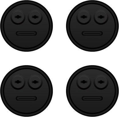 4-Pack Temp Probe Grommet for BBQ Grills, Replacement for Weber 85037 Smokey Mountain Accessories, and Other Smoker Grills DIY Thermometer Probe Port (Black)