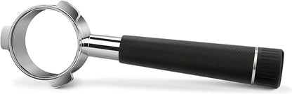 54mm Bottomless Portafilter for Breville Barista Express, BES870XL, BES870BSXL, BES878BSS, BES880BSS and More Breville Espresso Machine (Aluminum Alloy Handle-Black)