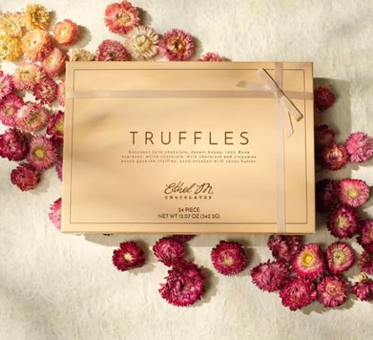 Ethel M Chocolates Premium Truffles Collection Chocolate Gift Box, Milk, Dark & White Chocolate Candy Assortment, 24 Pieces of Creamy, Smooth and Rich Chocolate Gems