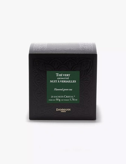 Dammann Freres Sachets, Nuit À Versailles Tea Bags, Premium Gourmet French Green Tea, Blend Bergamot, Kiwi, Peach Flavors, 25 count (Single Pack)