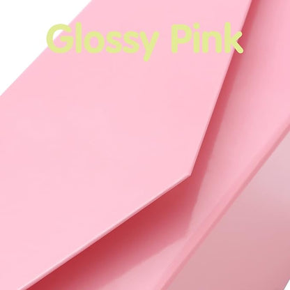 HAPPY POTATO 5 Packs Gift Boxes 7.5x7.5x3 Inches, Pink Gift Boxes with Lids, Bridesmaid Proposal Boxes, Square Gift Boxes, Magnetic Gift Boxes for Presents (Glossy Pink, Pack of 5)