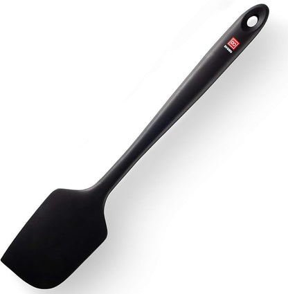 DI ORO Seamless Series Pro 14 Inch Extra Large Silicone Spatula - 600°F Heat-Resistant Rubber Spatula - Great for Baking, Cooking, and Scraping - BPA Free and LFGB Certified Food Safe Silicone (Black)