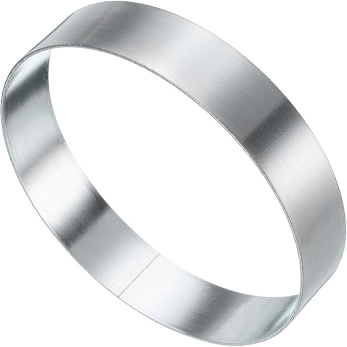 HARFINGTON Round Cake Ring 3.54 x 1 Inch Seamless Stainless Steel Pastry Mousse Dessert Ring Mirror Coating for Baking Cooking English Muffins Crumpet Making Tool
