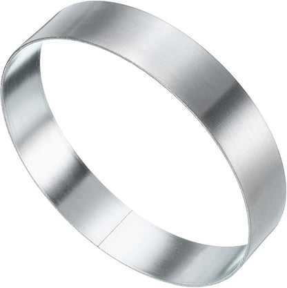 HARFINGTON Round Cake Ring 3.54 x 1 Inch Seamless Stainless Steel Pastry Mousse Dessert Ring Mirror Coating for Baking Cooking English Muffins Crumpet Making Tool