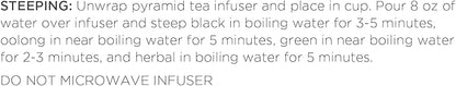 Tea Forte Demoiselle Premium Tea Presentation Box Tea Gift Sampler, 20 Count, 2 of Each Variety Individually Wrapped Handcrafted Pyramid Infuser Bags