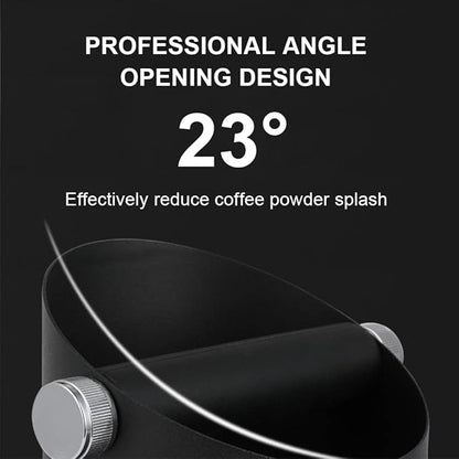 Espresso Knock Box, Large Capacity & Non-Slip Base Coffee Knock Box, Barista Tools, Espresso Machine Accessories (Silver)