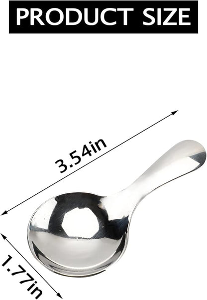 6-Piece Small Stainless Steel Spice Spoons - Canister Scoops for Condiments, Honey, Coffee, Tea, Salt, Jam, Mustard & Ice Cream