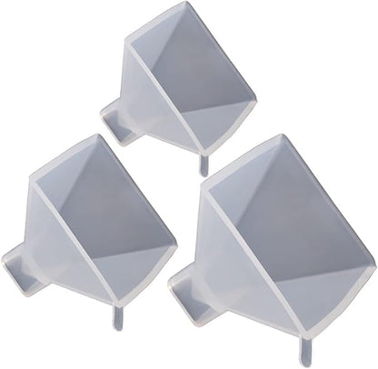 3 Pack Silicone Pyramid Molds - Resin Releasing, Soap Making, Animal Shapes - Home Decor & Candle Making