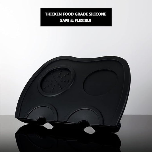 Coffee Tamper Mat Silicone Corner Tamping Mat (Large)