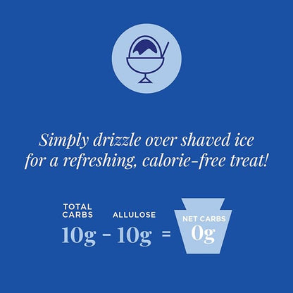 Keystone Pantry Keto Shaved Ice Syrup Blueberry 2 pack 1 pint bottles Gluten Free Nut Free Allergen Free Dairy Free No added sugar 0 net carbs diabetic friendly