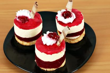 A Blend Above White Chocolate Raspberry Swirl Pie Mix - No-Bake Desserts, All Natural, Vegan, Gluten Free, No MSG - Instant Dessert Mix, Fruit Dip, Bagel Topping, Frosting, Cheesecake Filling - Makes 16 Oz (Pack of 3)