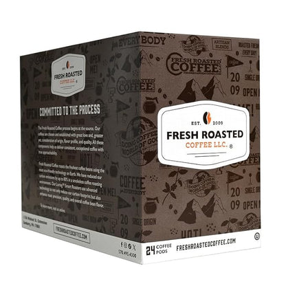 Fresh Roasted Coffee, Organic Honduran Marcala | USDA Organic, 100% Single Origin, Kosher | Medium Roast 24 Pods for K Cup Brewers