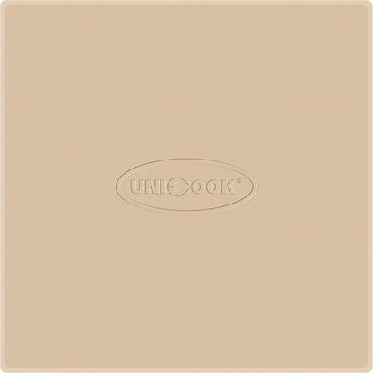 Unicook Pizza Stone for Oven and BBQ Grill, 13 Inch Square Baking Stone for Bread, Cordierite Thermal Shock Resistant Pizza Making Accessory for Oven and Grill, Including Dough Scraper