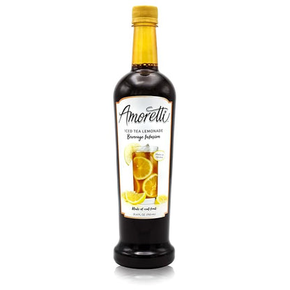 Amoretti - Iced Tea Lemonade Beverage Infusion Drink Mix & Water Enhancer with Pump for Flavoring Cocktails, Waters, Tea, and other Beverages, 94 Servings Per Bottle (750 ml), Preservative Free