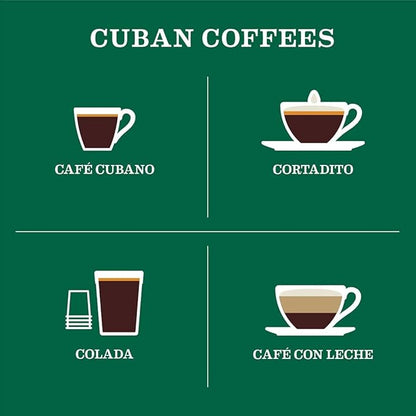 Cafe La Llave Dark Roast Ground Espresso Coffee, 10 oz Can - Rich and Bold Cuban-Style Blend - Strong, Aromatic Flavor