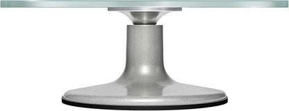 Uten Glass Cake Turntable for Decorating, 12 Inch Rotating Cake Stand, Large Revolving Cake Spinner Stand for Birthday, Party, Wedding Cake Baking Supplies Tools