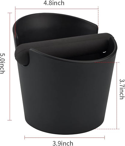 HOMEE Coffee Knock Box 4.8 Inch Shock-Absorbent Durable Barista Style Knock Box With Removable Knock Bar and Non-Slip Base Gift (Round)