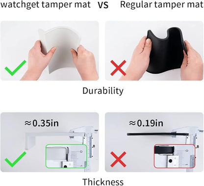 watchget Tamping Mat, Espresso Coffee Tamper Mat, Grey Silicone Food Grade Pad, Dustproof, Coffee Tamp Station, Espresso Accessory, Waterproof and Heat Resistant (8inX6in)